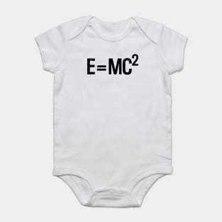 E=MC2 Black Baby Bodysuit